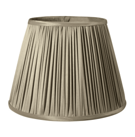 Slant Pencil Pleat Softback Lampshade With Washer Fitter, Ash