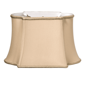 Slant Fancy Oblong Softback Lampshade With Washer Fitter, Vintage Gold