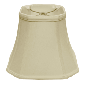Slant Cut Corner Square Bell Softback Lampshade With Washer Fitter, Egg
