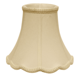 Slant Scallop Bell Softback Lampshade With Washer Fitter, Egg