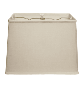 Slant Retro Rectangle Softback Lampshade With Washer Fitter, Vanilla
