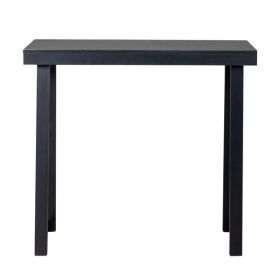 Black Trapezoidal Leg Tabletop With Edge Pine Entrance Table