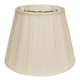 Slant English Box Pleat Softback Lampshade With Washer Fitter, Egg