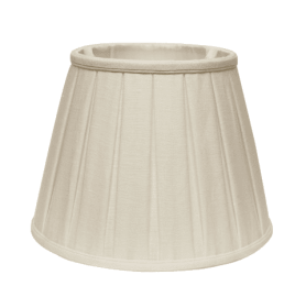 Slant Linen Box Pleat Softback Lampshade With Washer Fitter, White