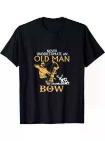 Men's Cotton Archery & Hunting T-Shirt - Breathable, Stretch Fabric with Geometric Print | Perfect for Outdoor Activities