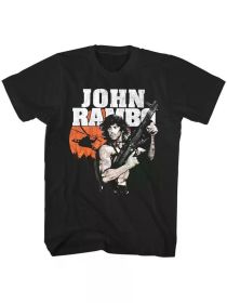 John Rambo Graphic T-Shirt, 100% Cotton, Fashionable Hooded Tee for Men, Casual & Outdoor Wear,